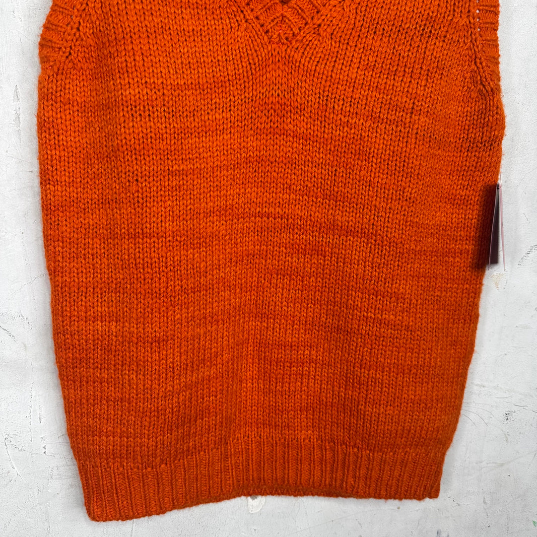 Elder Statesman Orange Cashmere Sweater Vest