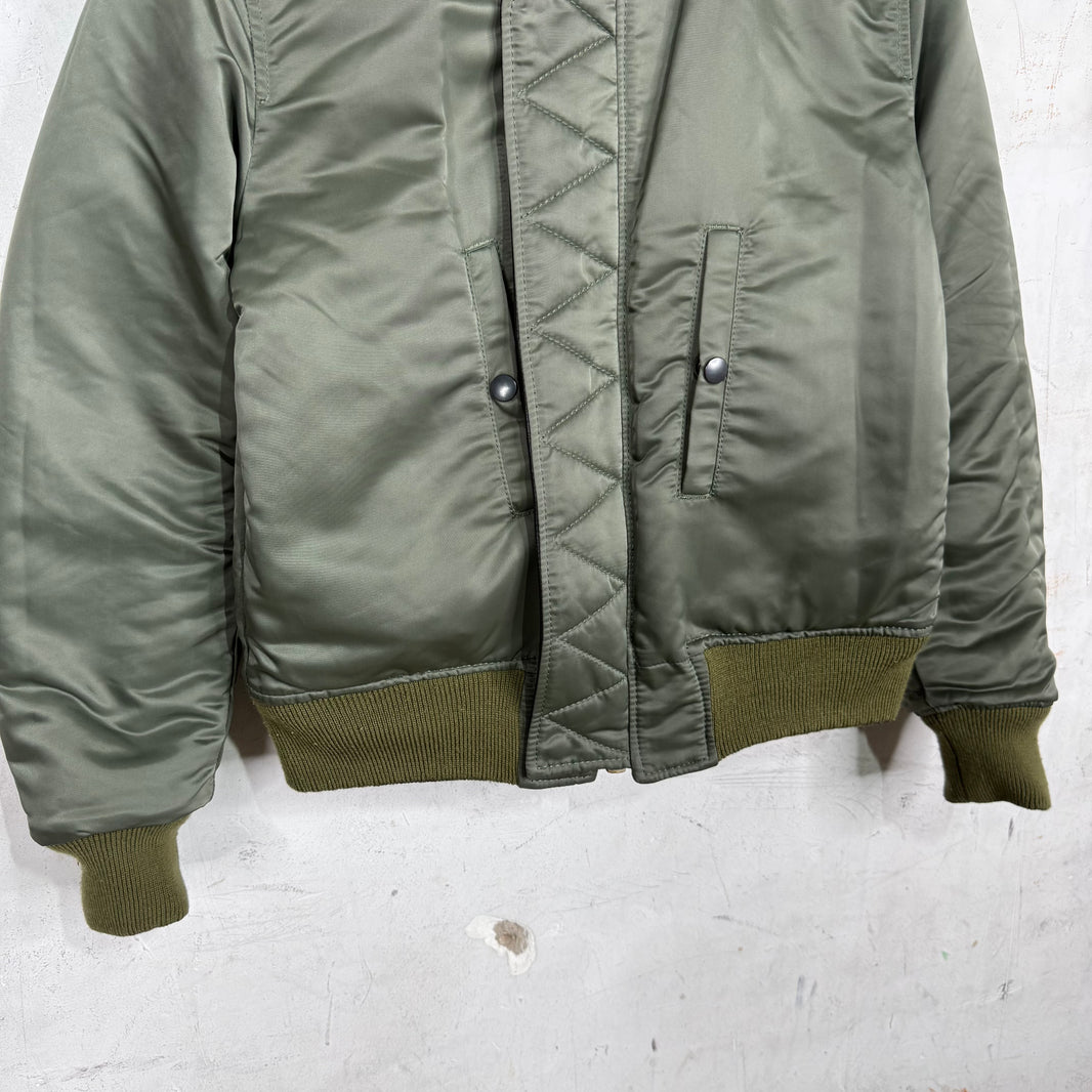 Maison Mihara Yasuhiro Reversible Leather/Nylon Bomber
