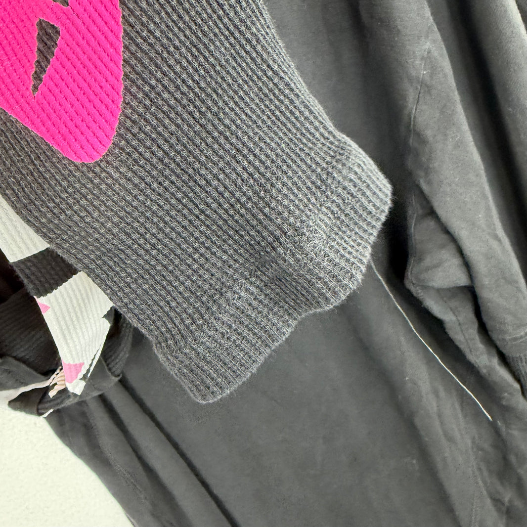 Endless Denim Black/Pink Thermal T-Shirt