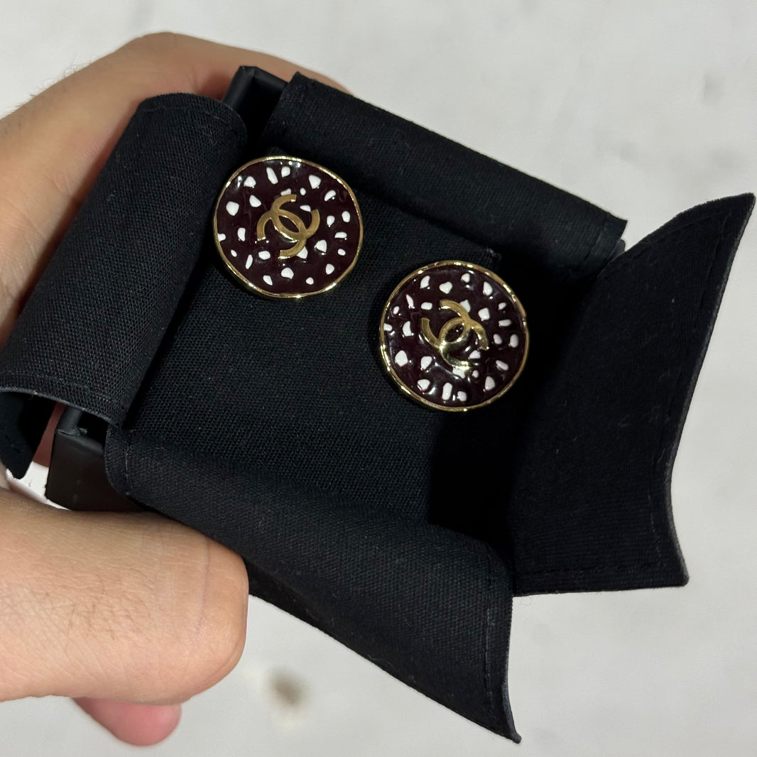 Chanel Dotted Logo Earring Set