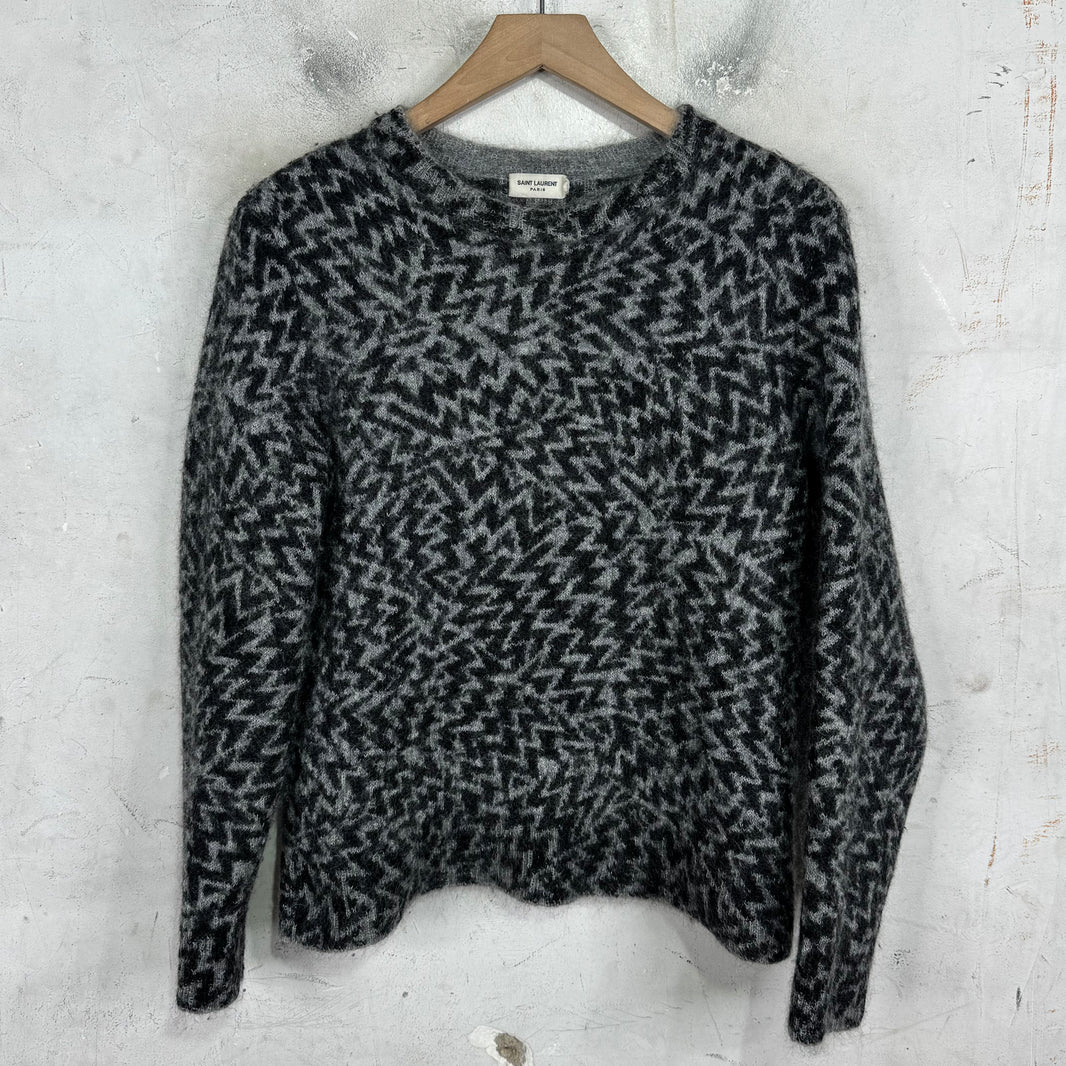 Saint Laurent Zig Zagged Mohair Sweater