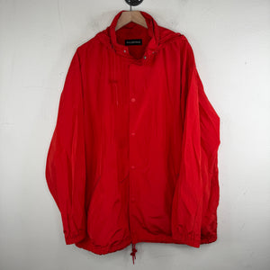 Balenciaga Red Tonal Logo Windbreaker