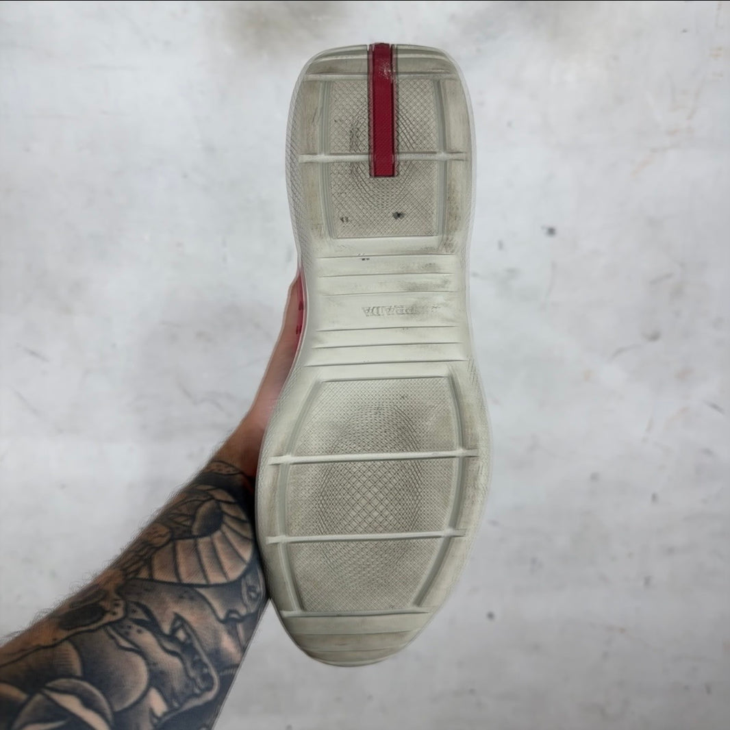 Prada Cherry Leather Americas Cup Highs