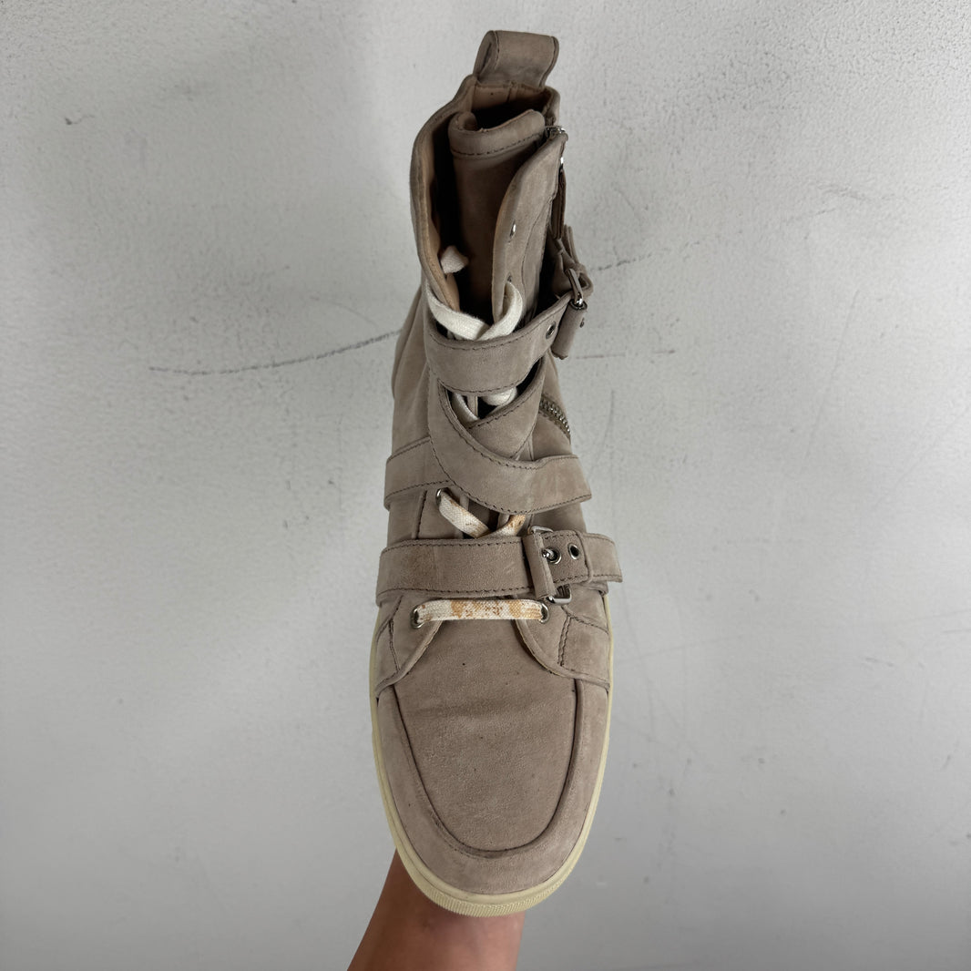 Christian Louboutin Beige Strap Hi Top Sneaker