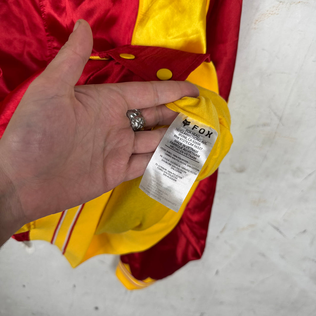 Kiko Kostadinov x Fox Satin Paneled Bomber