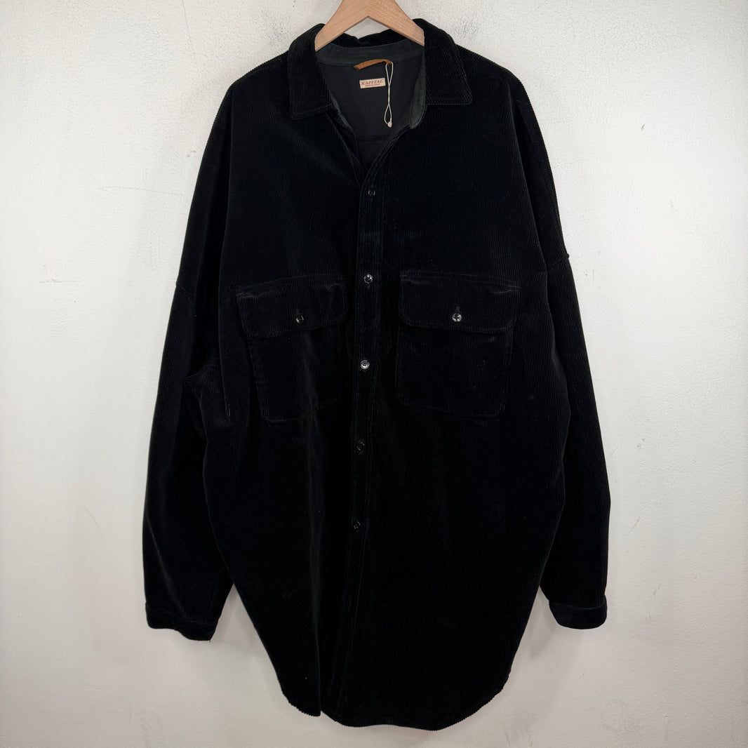 Kapital Oversized Corduroy Black Button Up Shirt