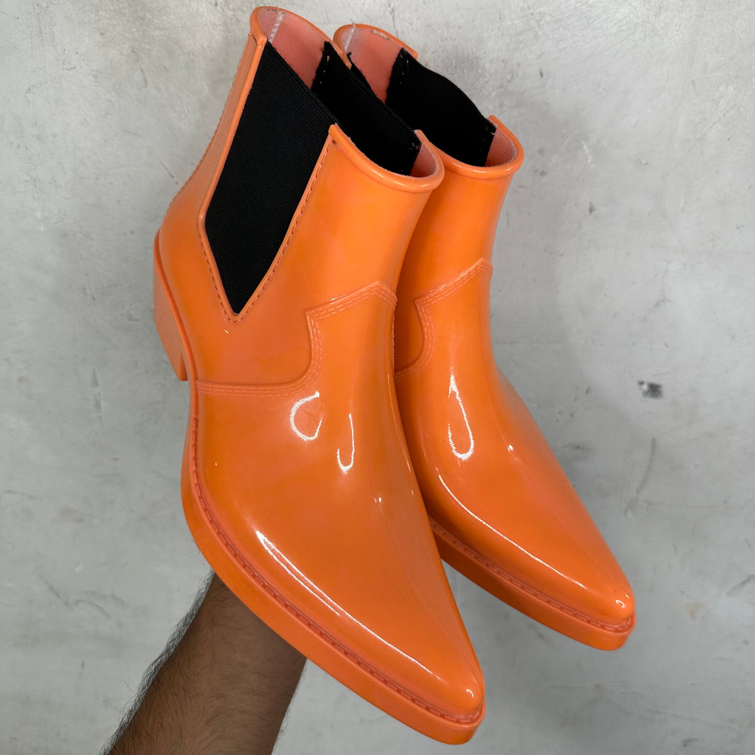 Calvin Klein 205W39NYC Orange Cole Rubber Boots