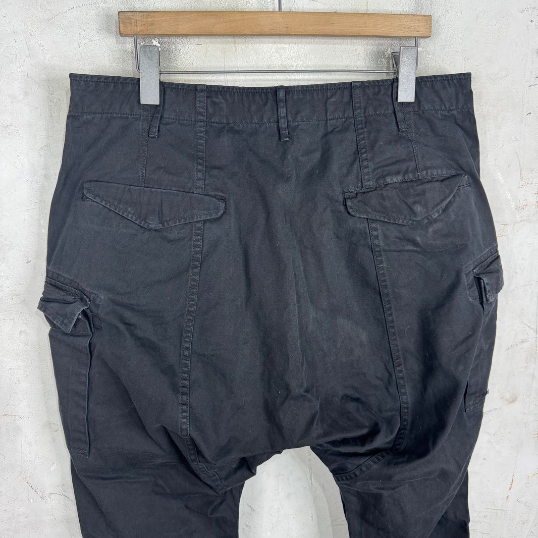 Junya Watanabe 2023 Drop Crotch Black Canvas Cargos