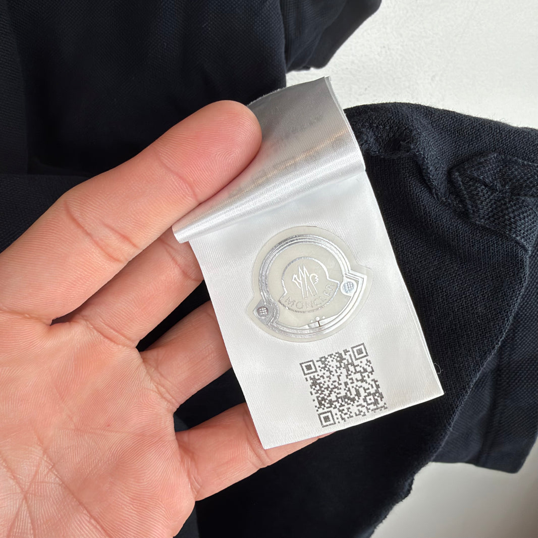 Moncler Black Logo Polo Shirt