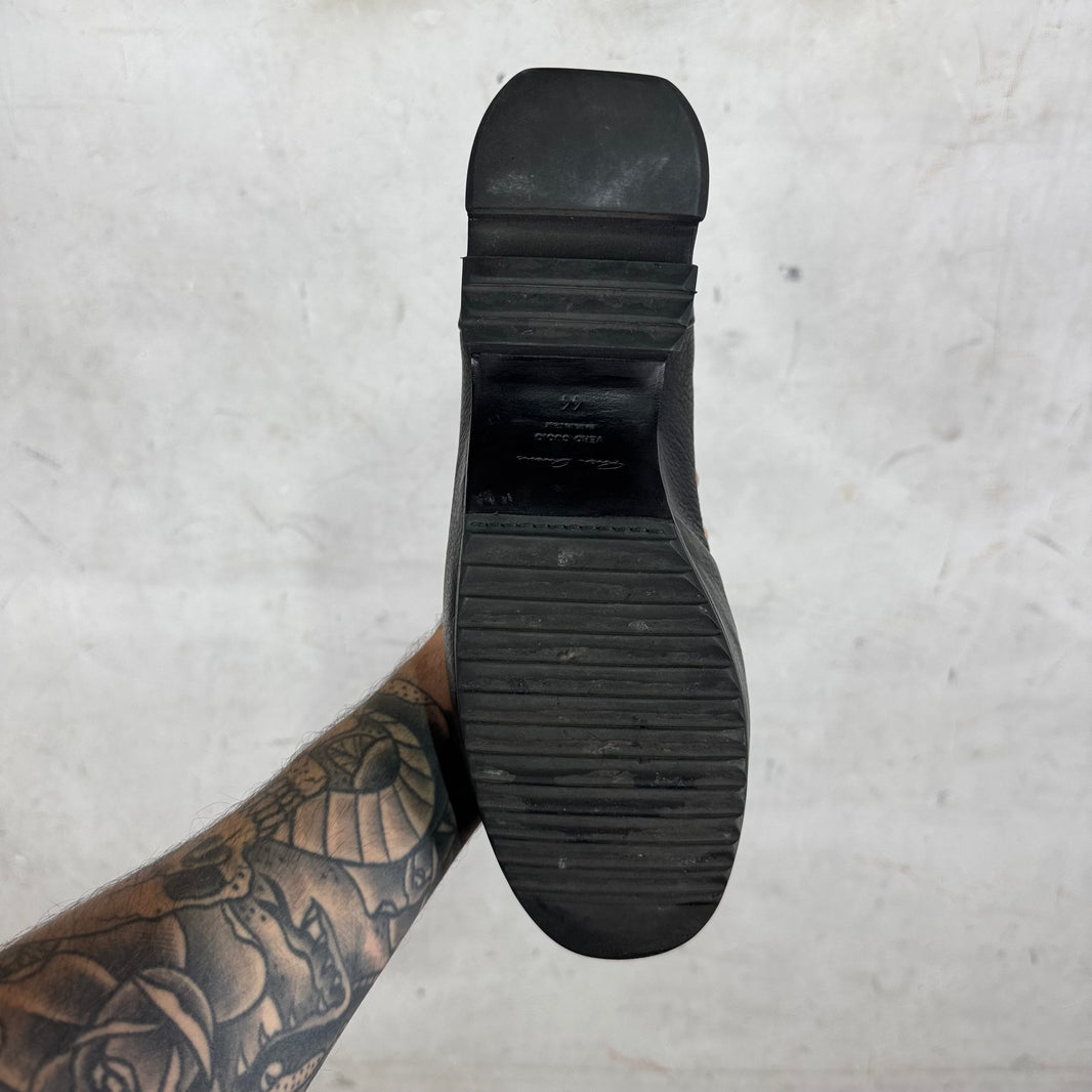 Rick Owens Black Leather Ballast Boots