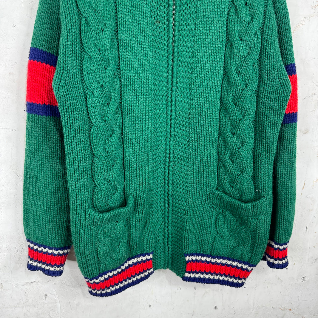 Gucci "M" Zip-Up Cowichan Cardigan