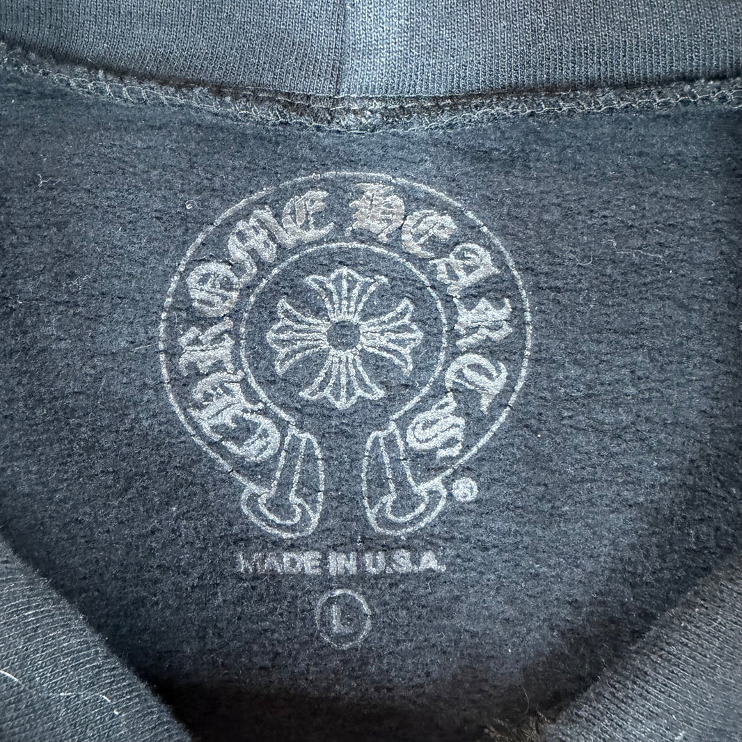 Chrome Hearts Blue Vertical Logo Hoodie