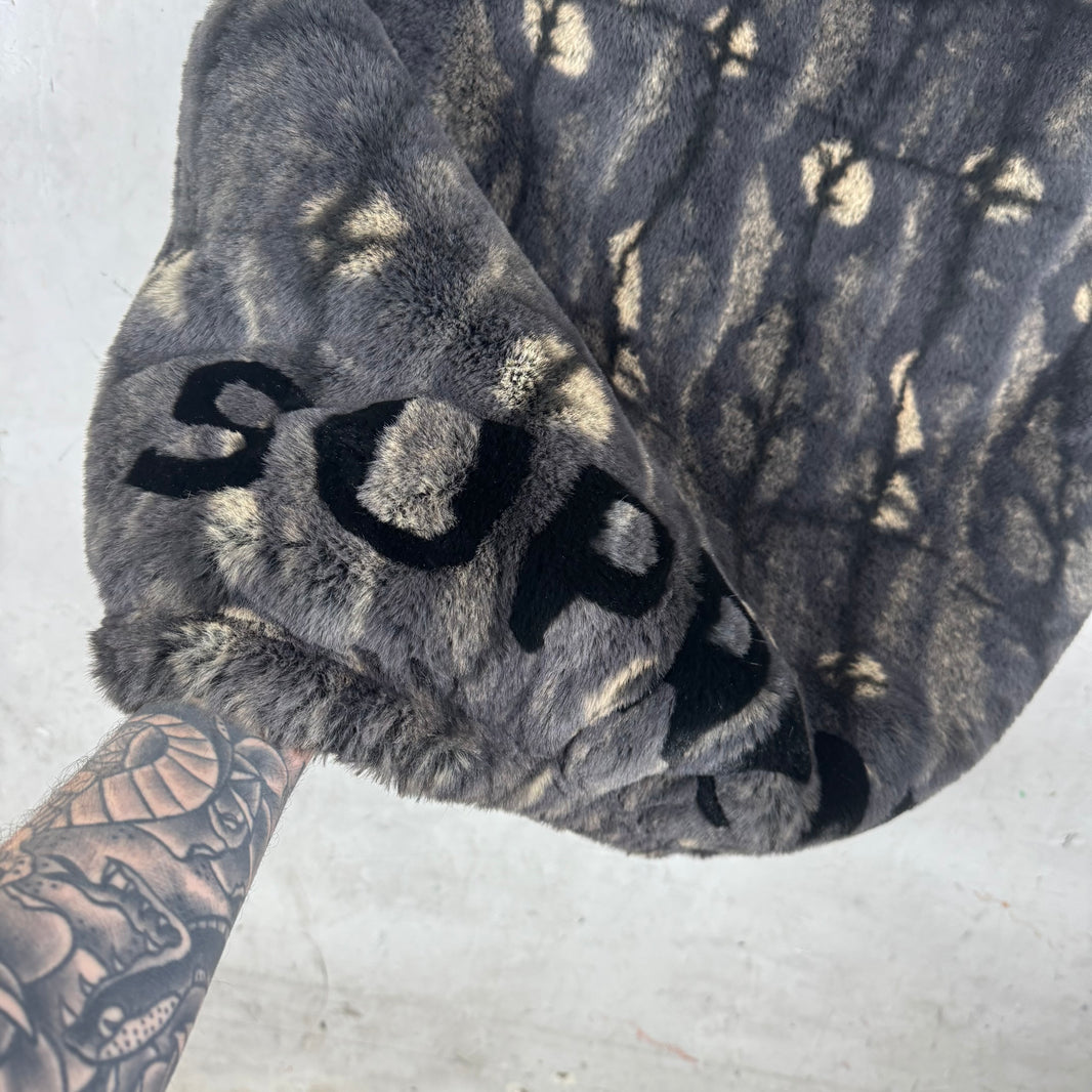 Supreme Hooded Faux Fur Vest