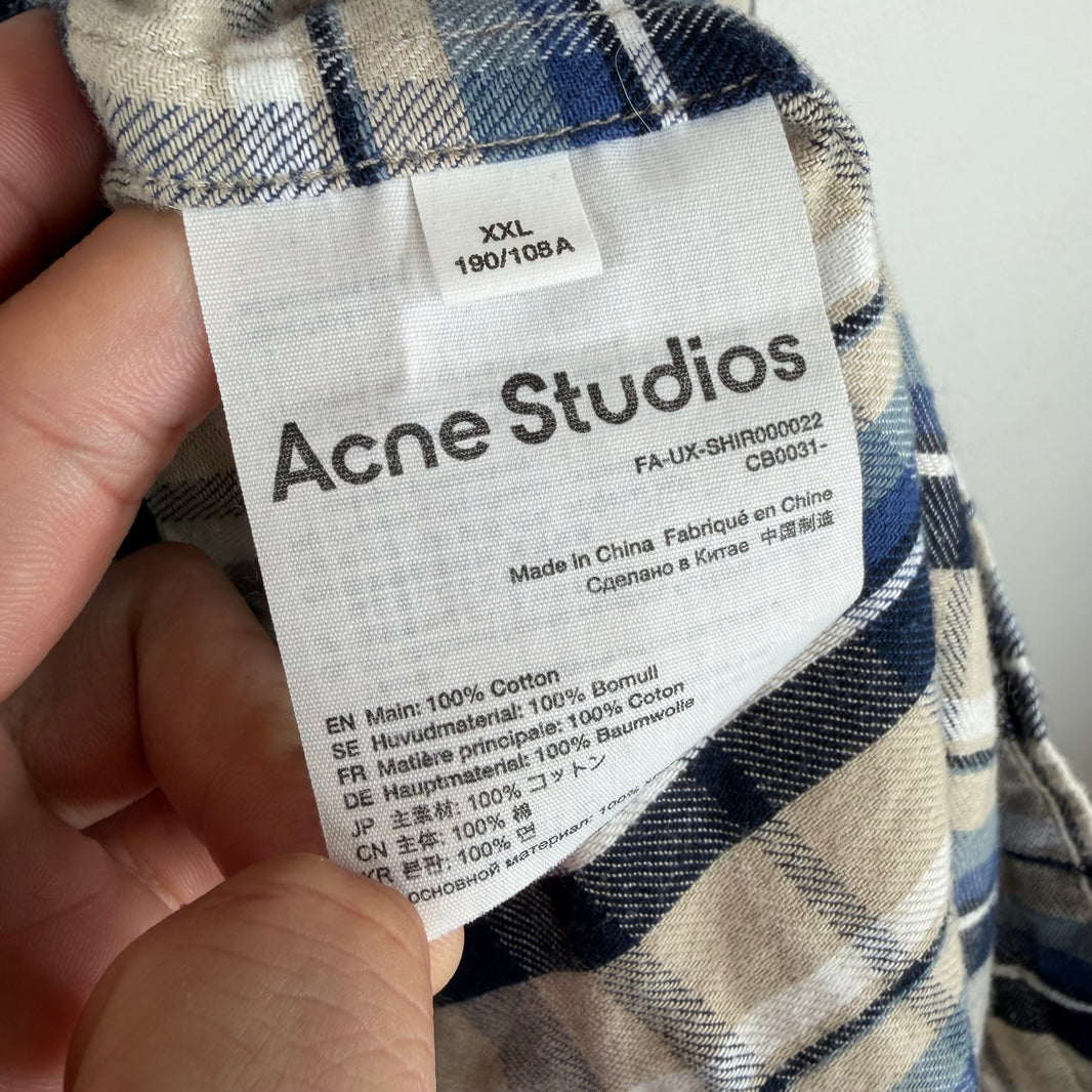 Acne Studios Blue/Cream Flannel Shirt