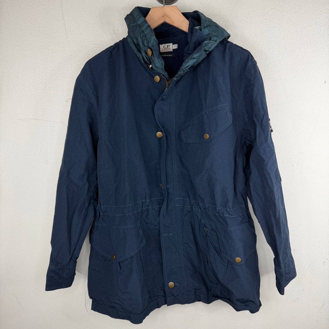 CP Company Navy Polyamide Zip Up Jacket