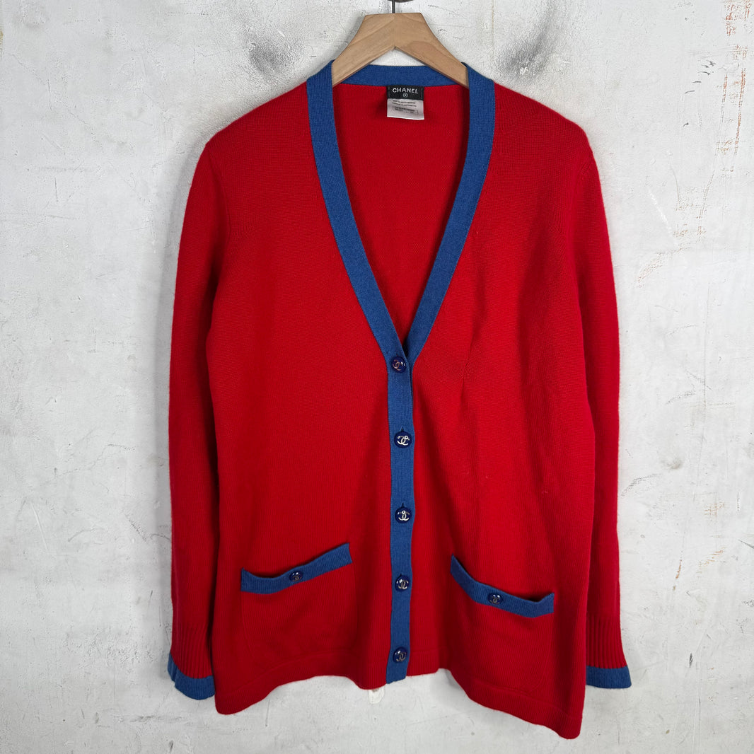 Chanel Two Toned Cashmere Cardigan
