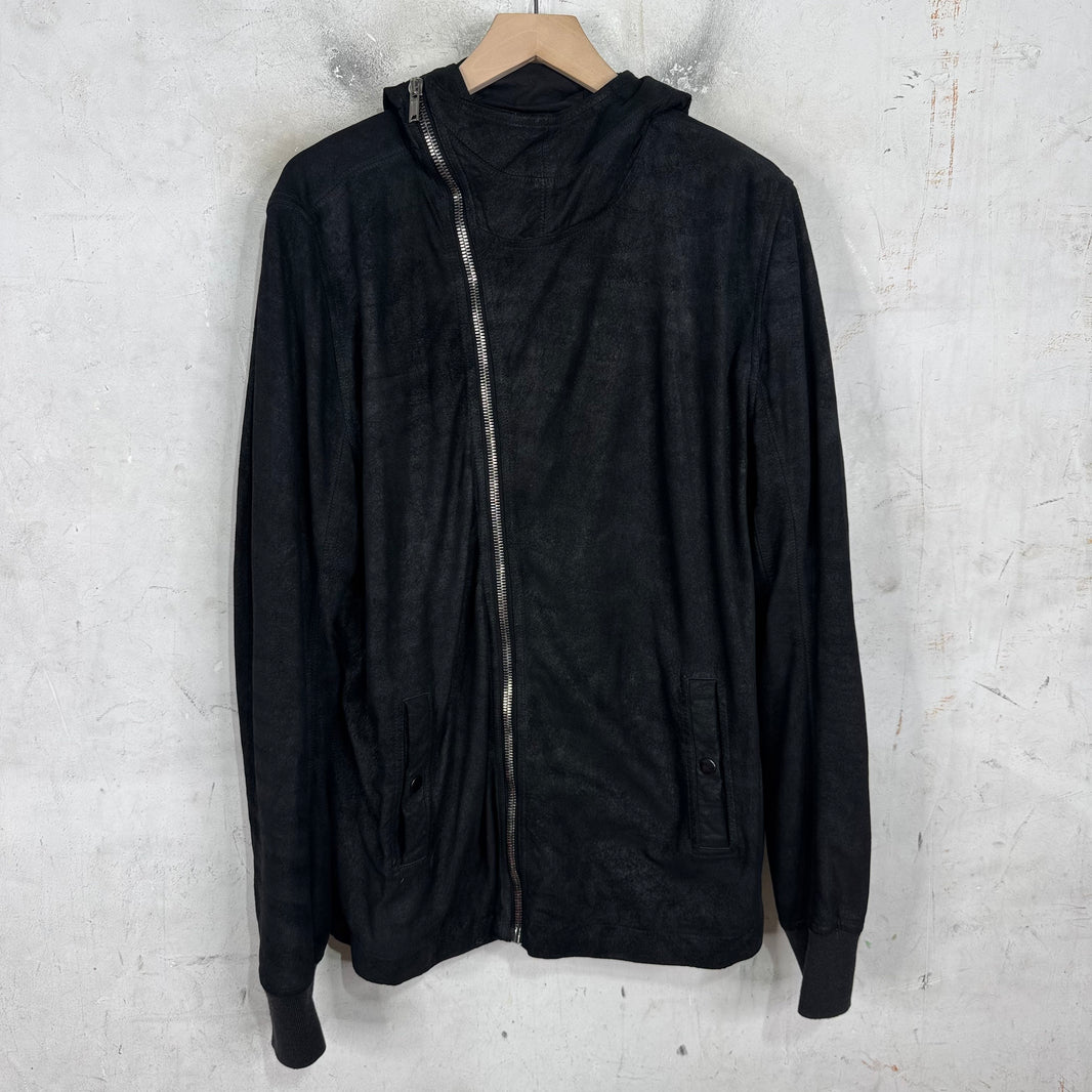Rick Owens Blistered Leather Scuba Jacket