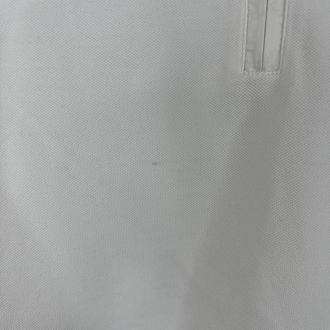 Prada White Zip Up Polo T-Shirt