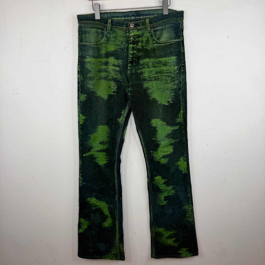 Marni Green Flared Denim Jeans