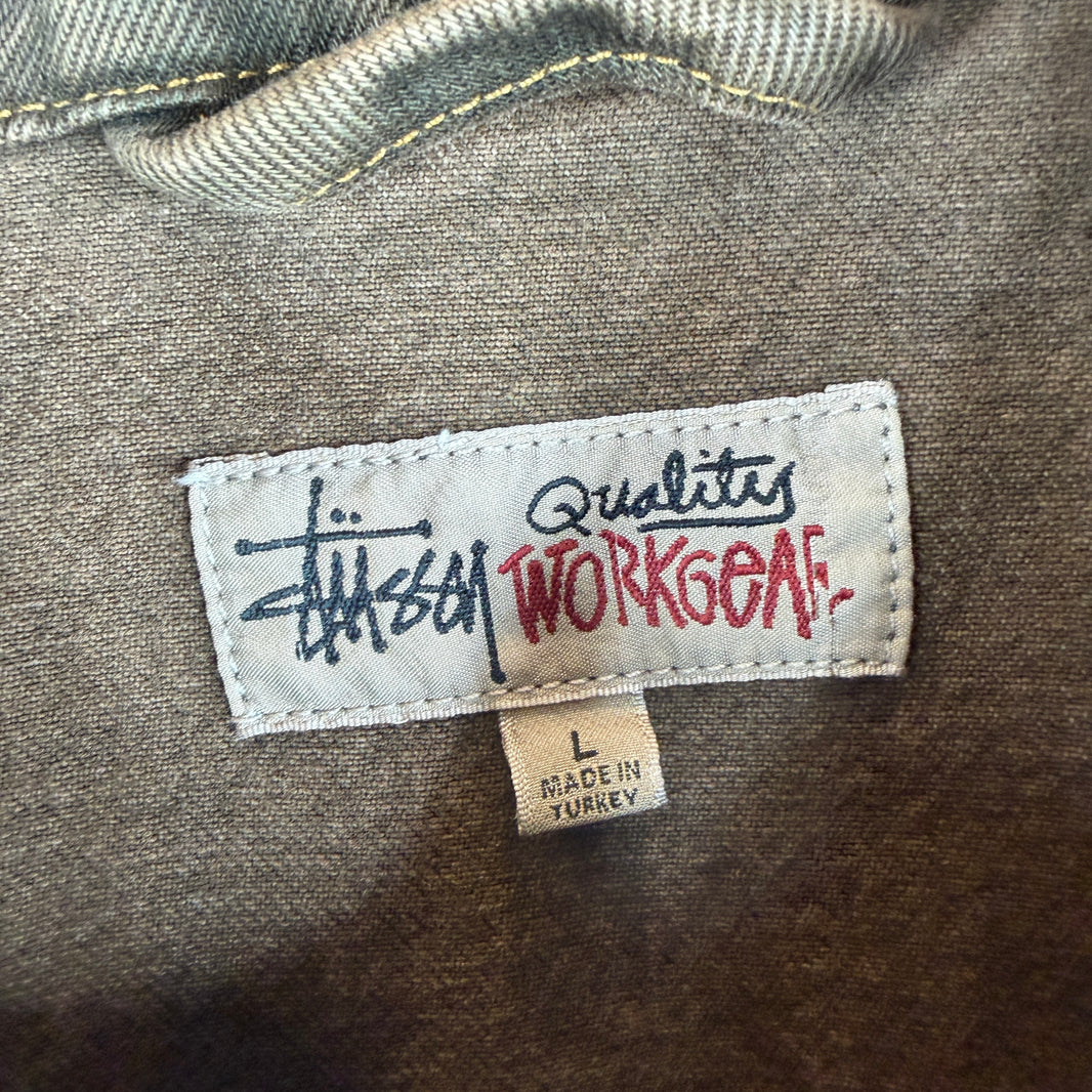 Stussy Brown Workwear Denim Jacket