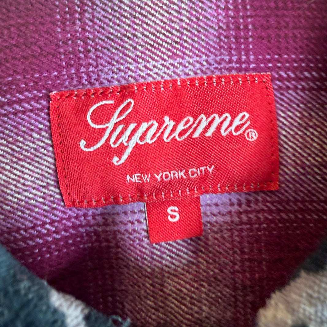 Supreme Shadow Plaid Leopard Collar Flannel