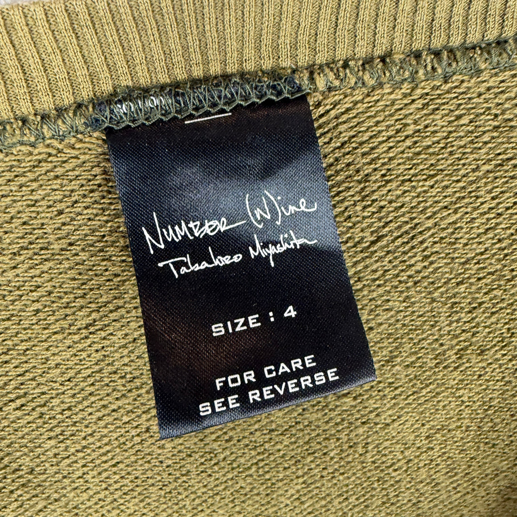 Number Nine Hybrid Knit Detail Snap Button Sweater