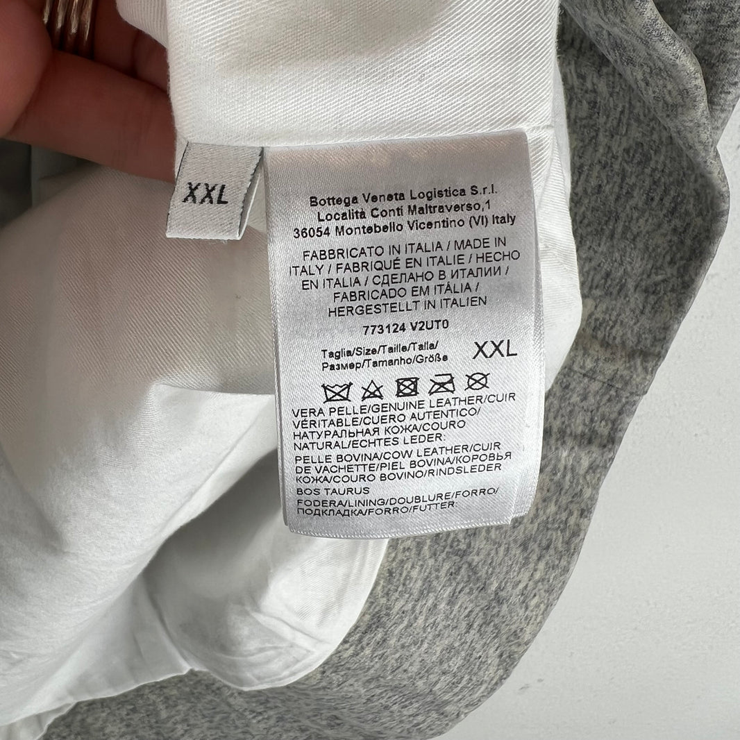 Bottega Veneta Printed Leather Zip Up Hoodie