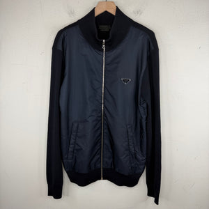Prada Split Nylon/Wool Light Bomber Jacket