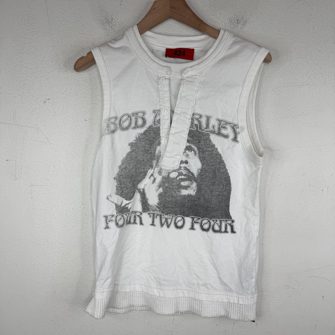 424 Bob Marley Sleeveless Layered Tank Top