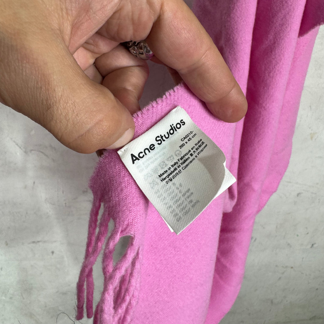 Acne Studios Pink Wool Scarf