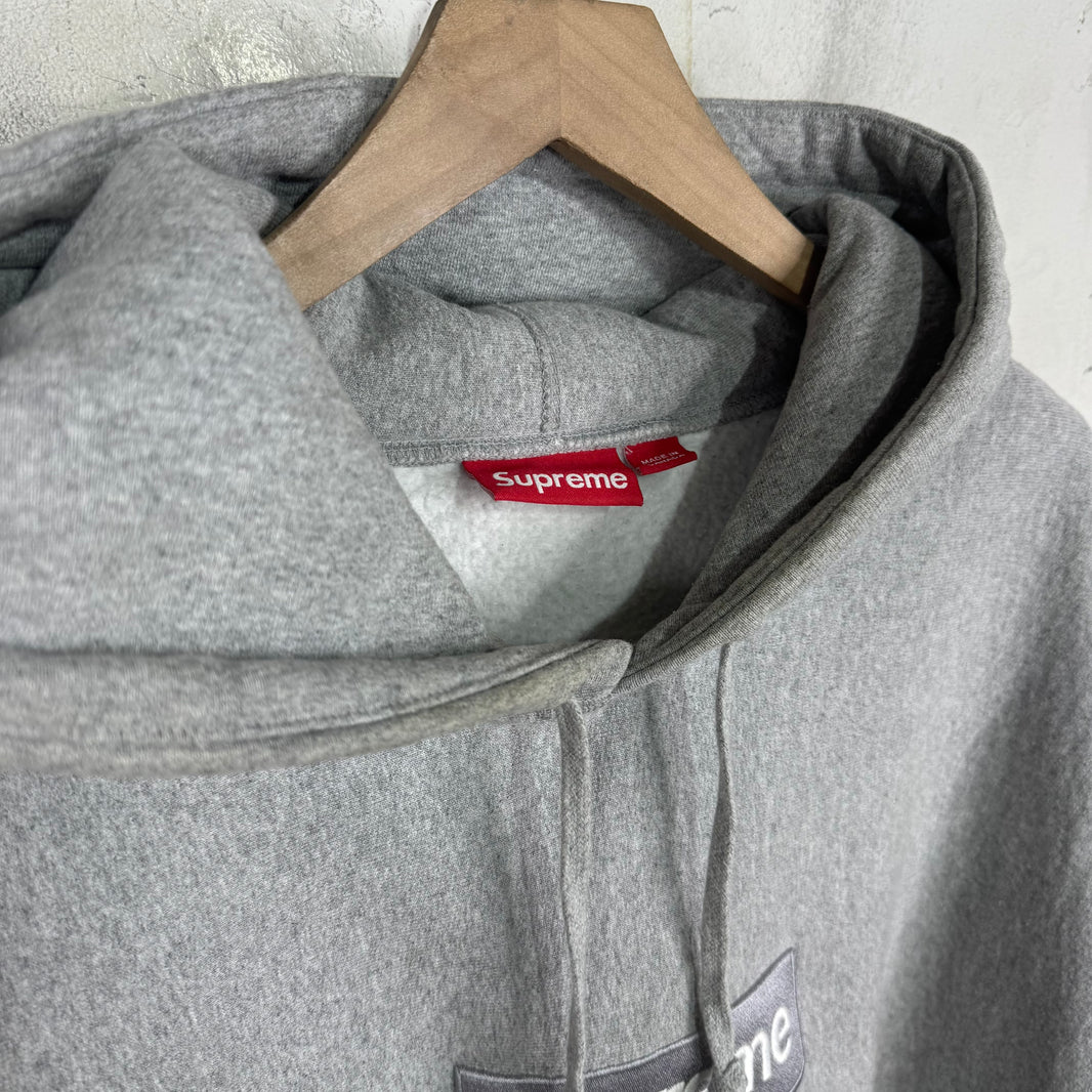 Supreme Grey Tonal Box Logo Hoodie