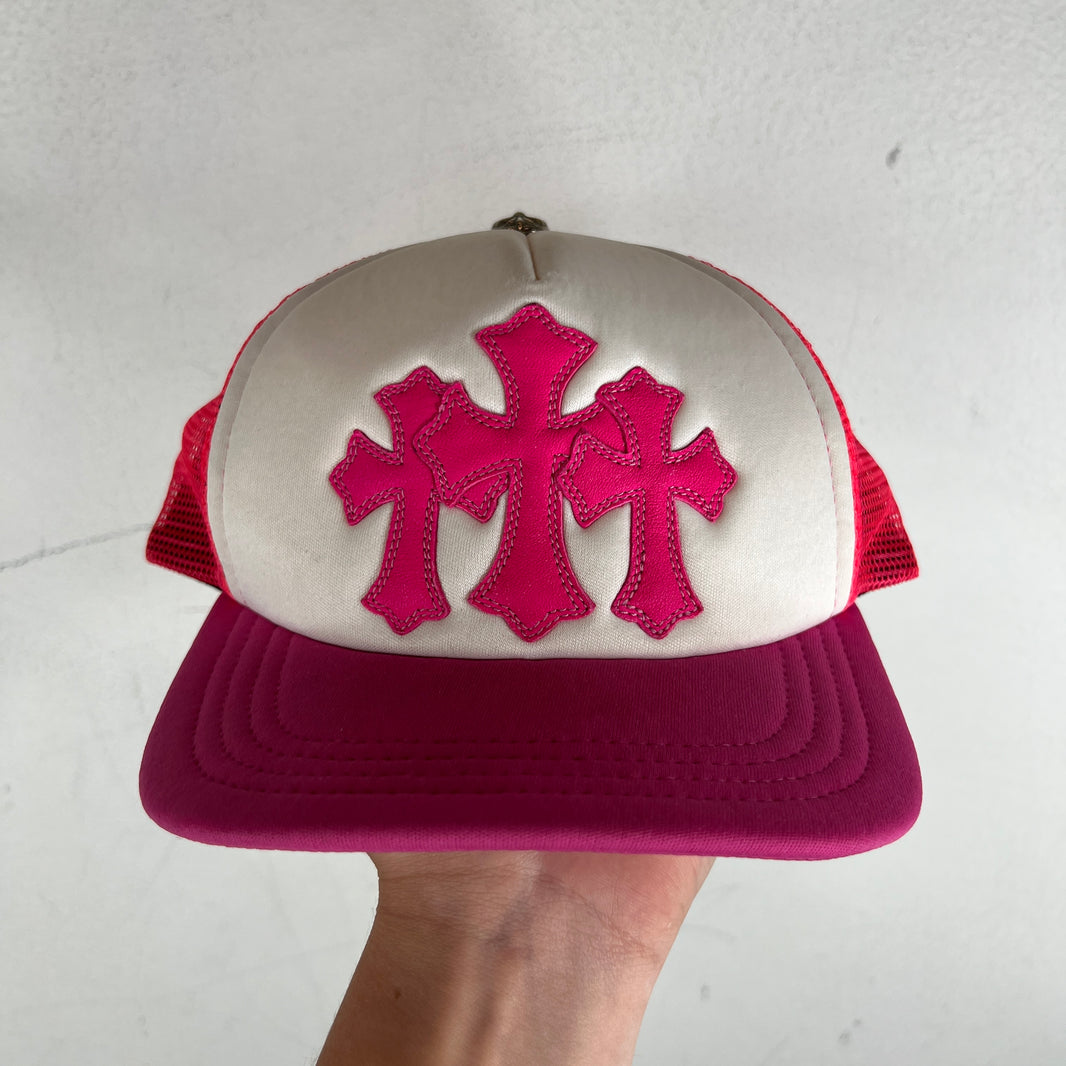 Chrome Hearts Pink Cemetery Triple Cross Hat