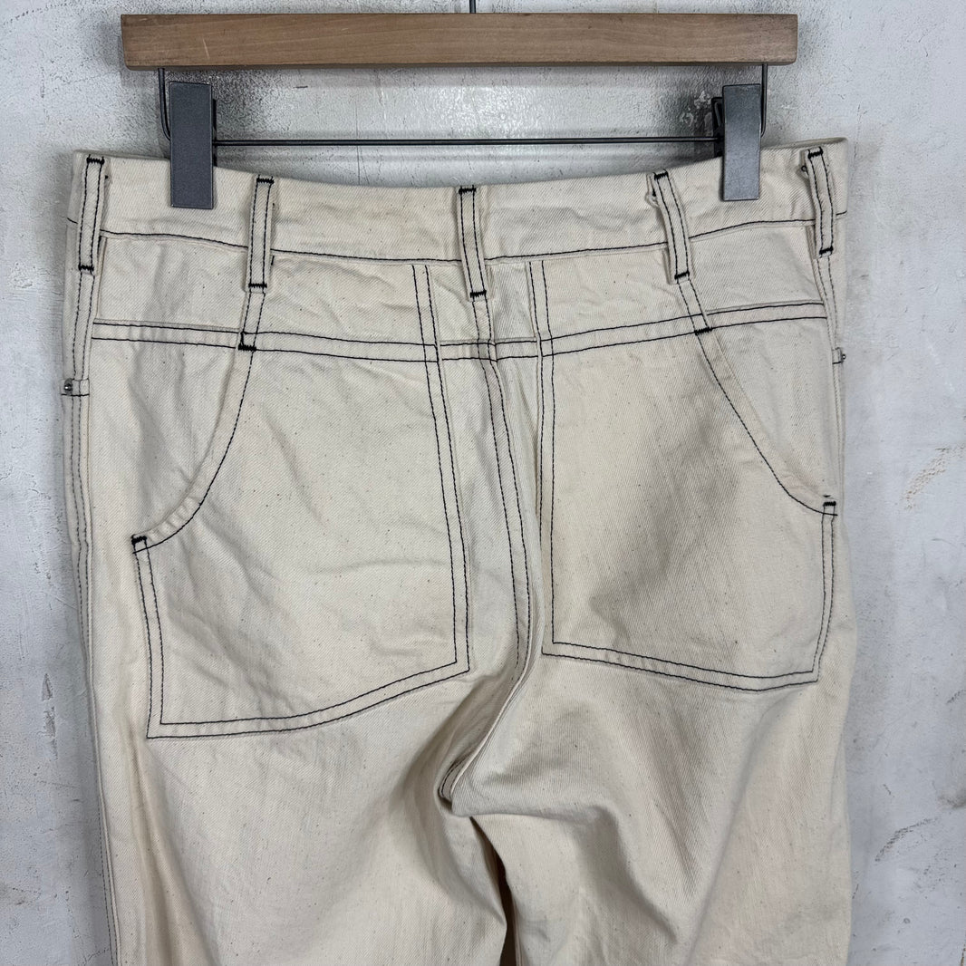 Eckhaus Latta Contrast Stitch Linen Pants