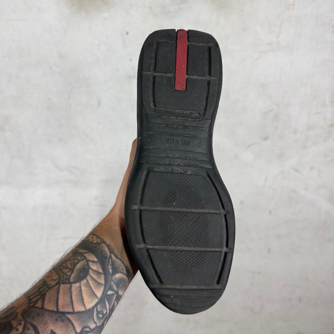 Prada Patent Burgundy High Americas Cups