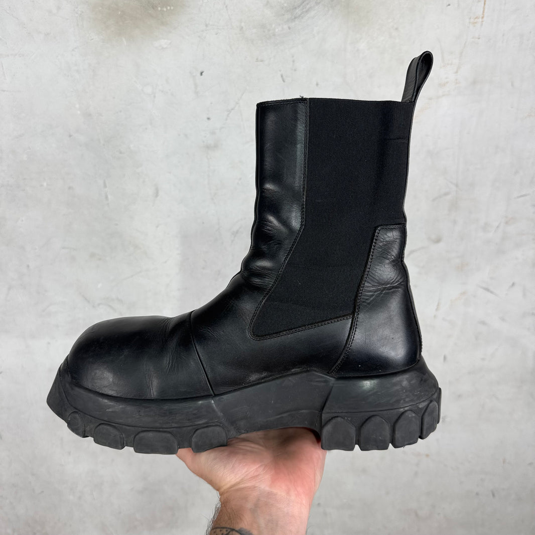 Rick Owens Leather Bozo Beetle Boots