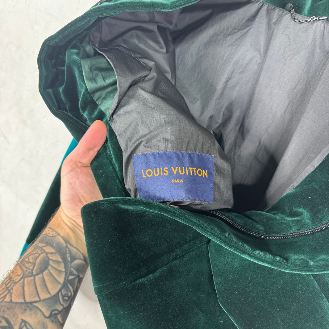 Louis Vuitton Velvet Hooded Trucker Jacket