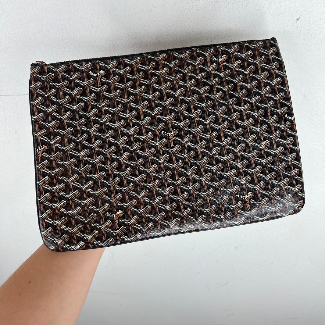 Goyard Senat Brown/Black Clutch