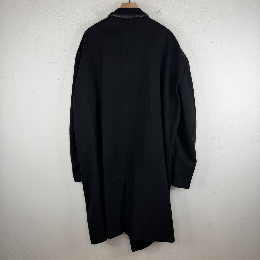 Vetements Wool Shoulder Zipper Double Breasted Trench Coat