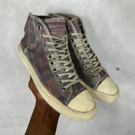 Margiela Faded Plaid Converse Trainer