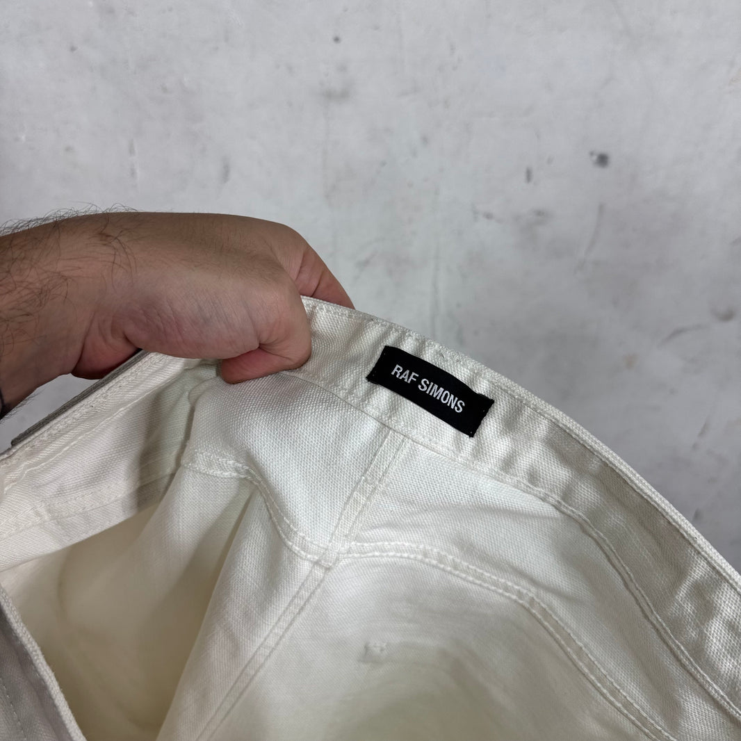 Raf Simons White TRNSFRM Strap Jeans