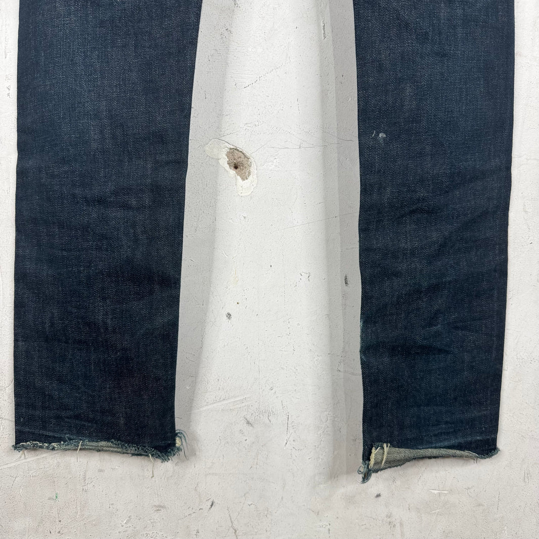 Dior Raw Denim Cut Hem Jeans