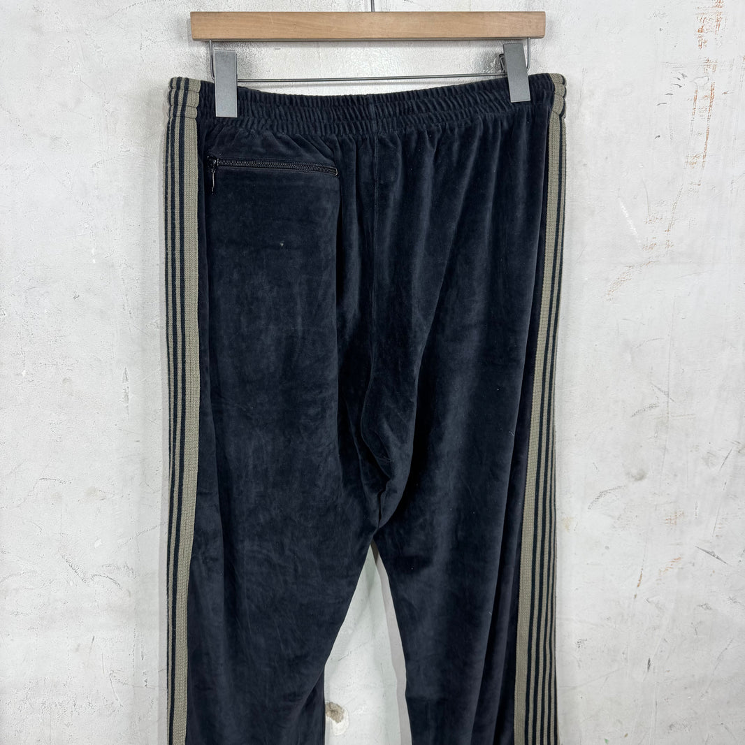 Needles Black Velvet Track Pants