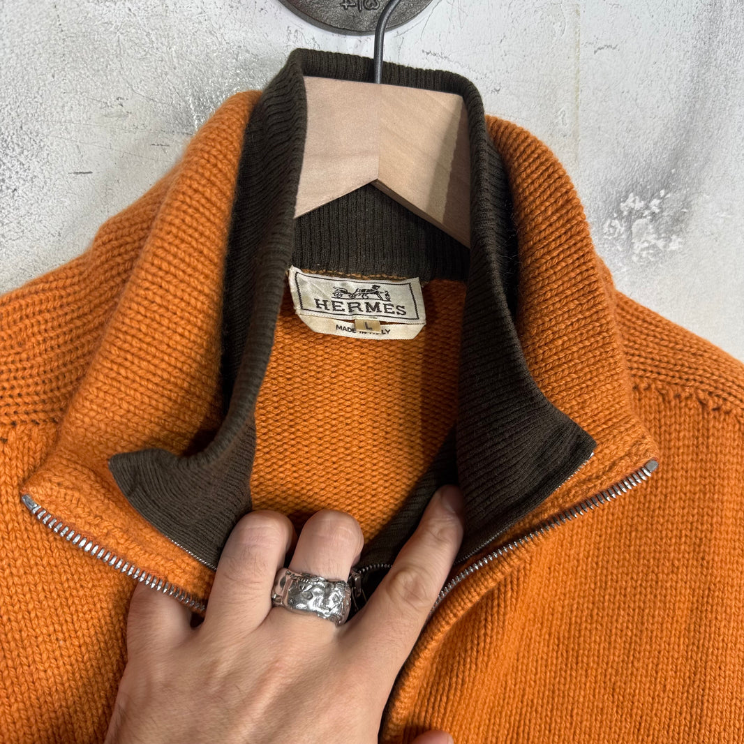 Hermes Double Layered Zip Knit