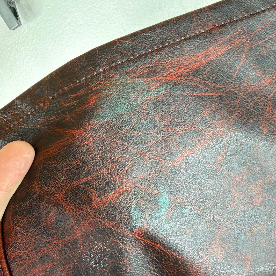 Diesel Faux Leather Oxblood Trousers