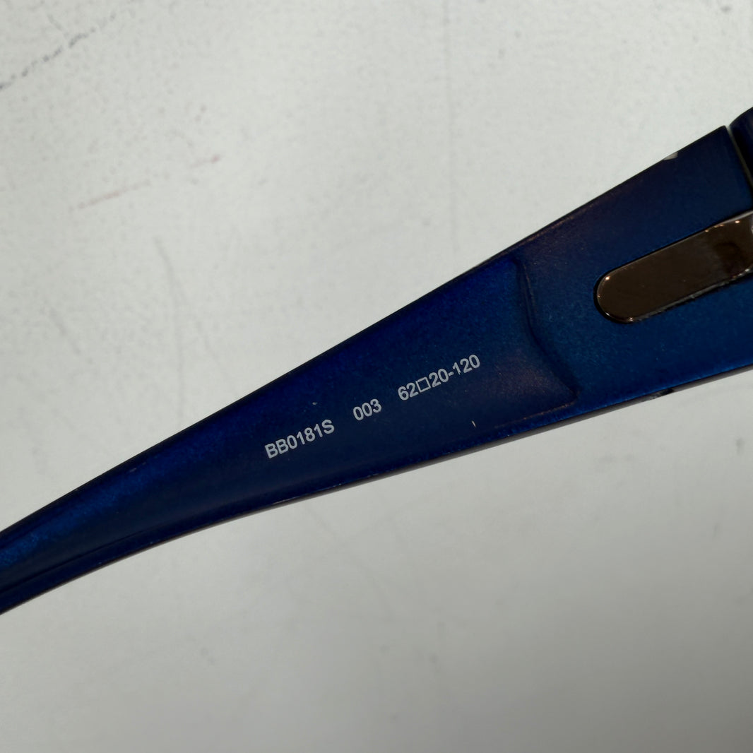 Balenciaga Blue BB0181S Metal Frame Sunglasses