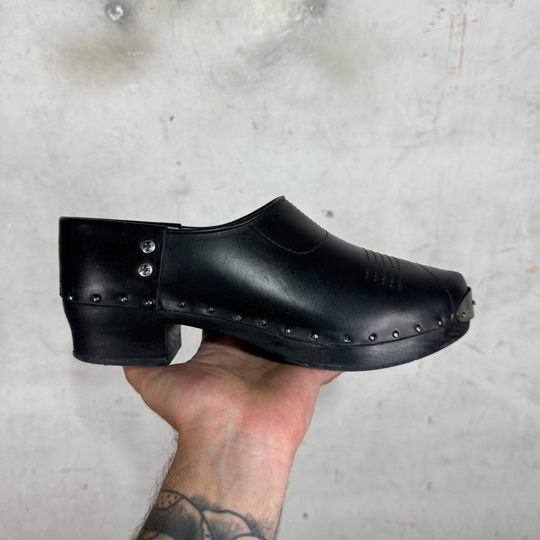 ERD Leather Studded Clogs
