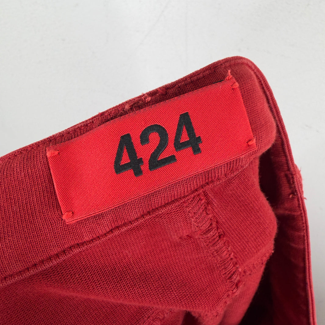 424 Red 5 Pocket Sweatpants