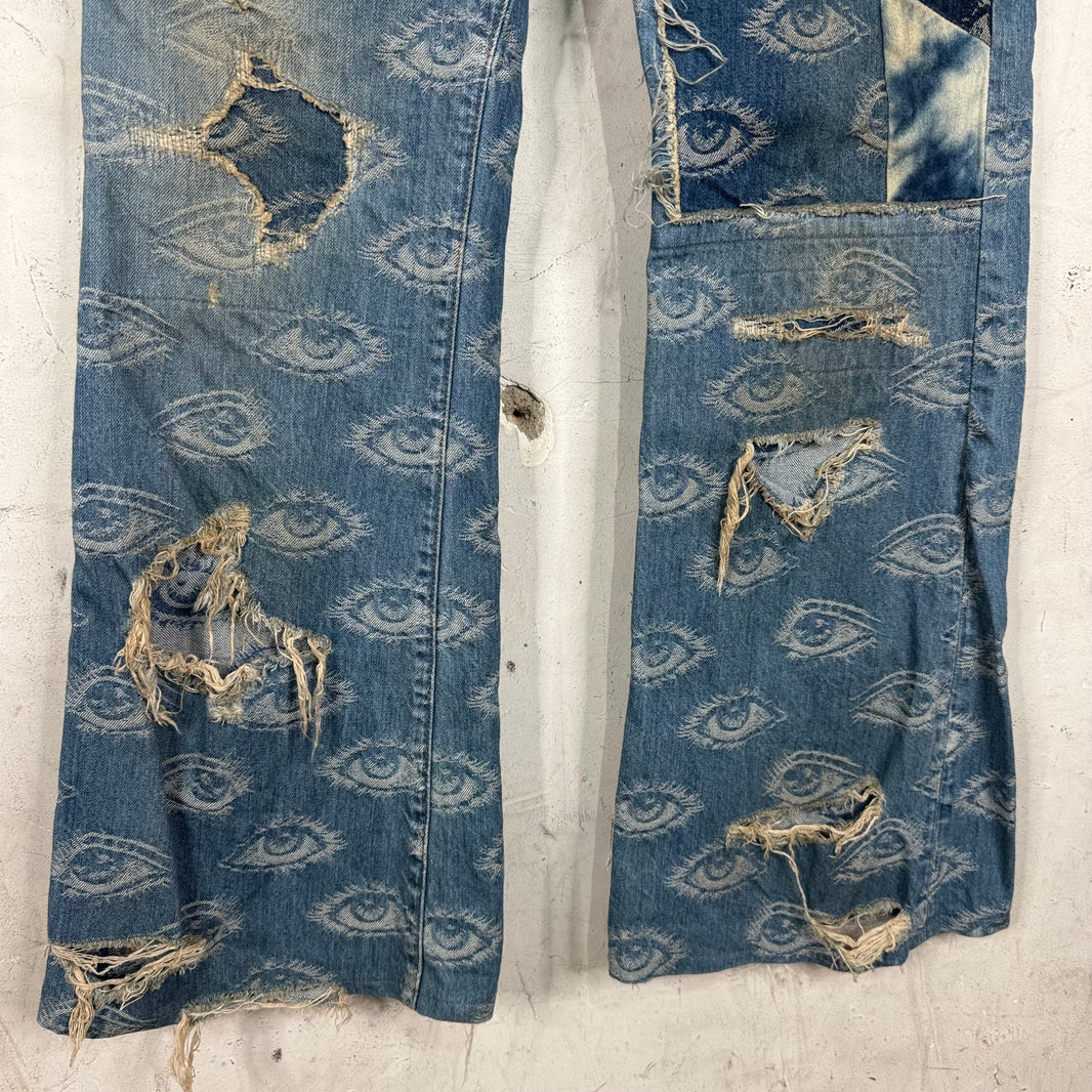 Kapital Speakeasy Patched Flare Jeans
