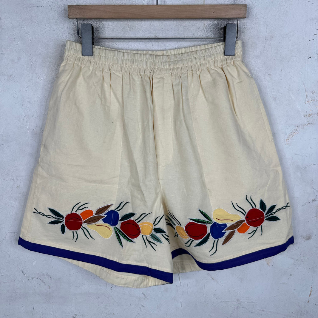 Bode Linen Floral Shorts