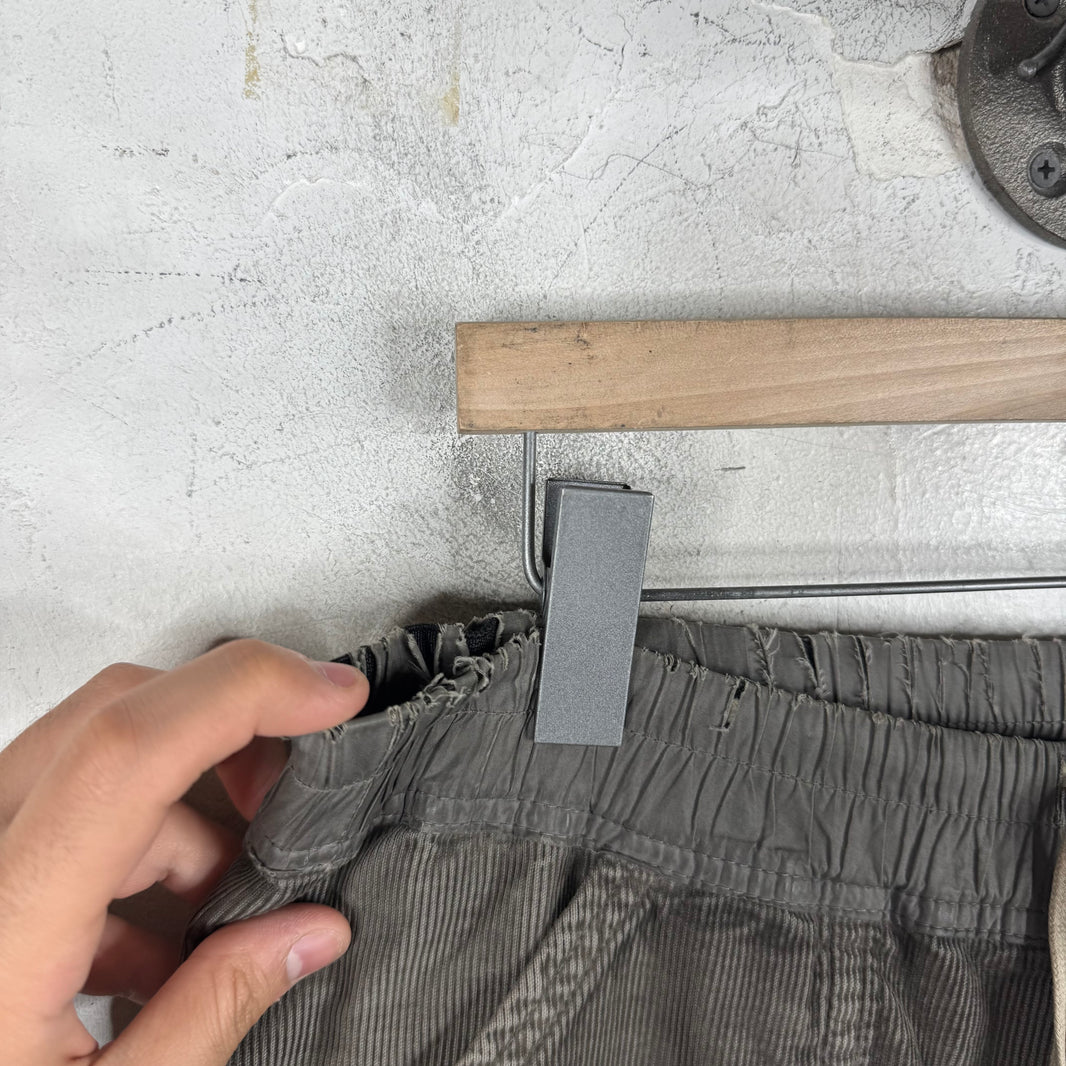 DRKSHDW Grey Corduroy Creatch Cargos